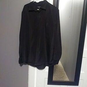 Black long sleeve button down dress shirt
